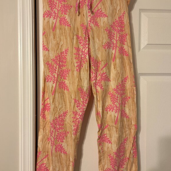 BEDHEAD Sz M Multi-Color Wood With Pink Coral Pattern Pajamas Set - Picture 6 of 9